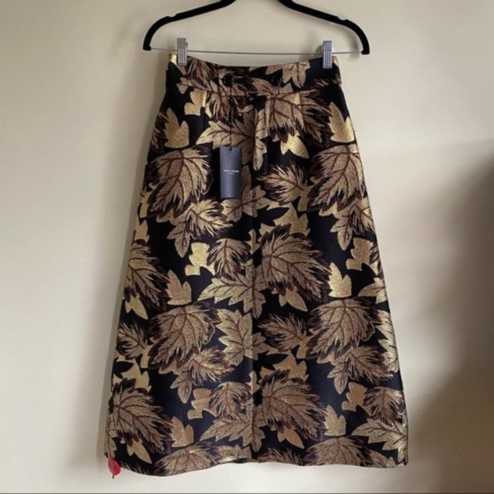 Saint Laurent Yves Brocade Skirt Red Carpet Look - Picture 2 of 8